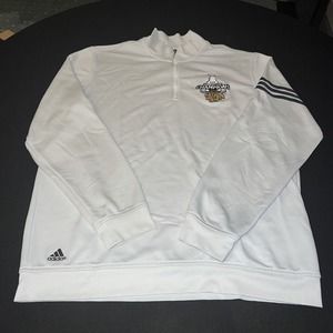 Adidas NHL Chicago Blackhawks 2013 Stanley Cup Champs White 1/4 Zip Pullover L
